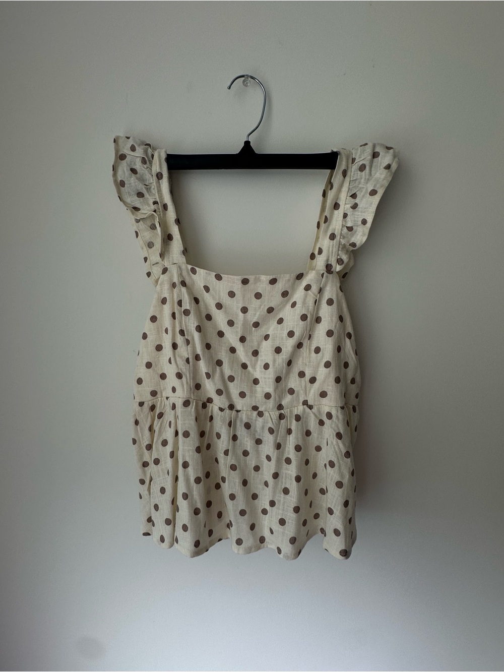 Monteau Cream Camisole w/ Polka Dots